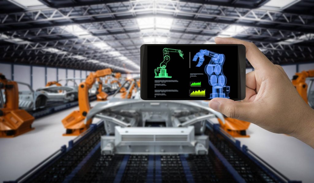 Manufacturing analytics dashboard showing real-time production performance