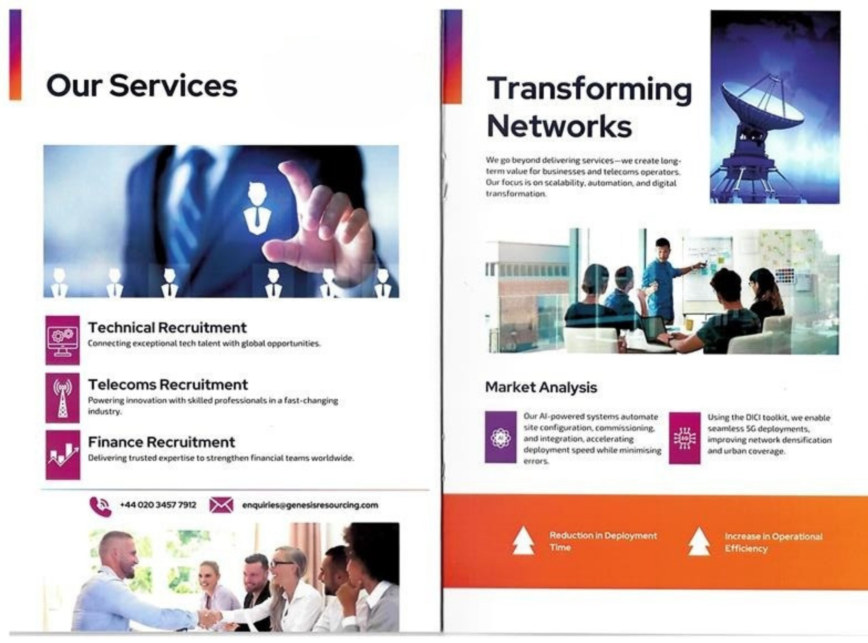 Professional pamphlet design created for business marketing by Genesis Digitech