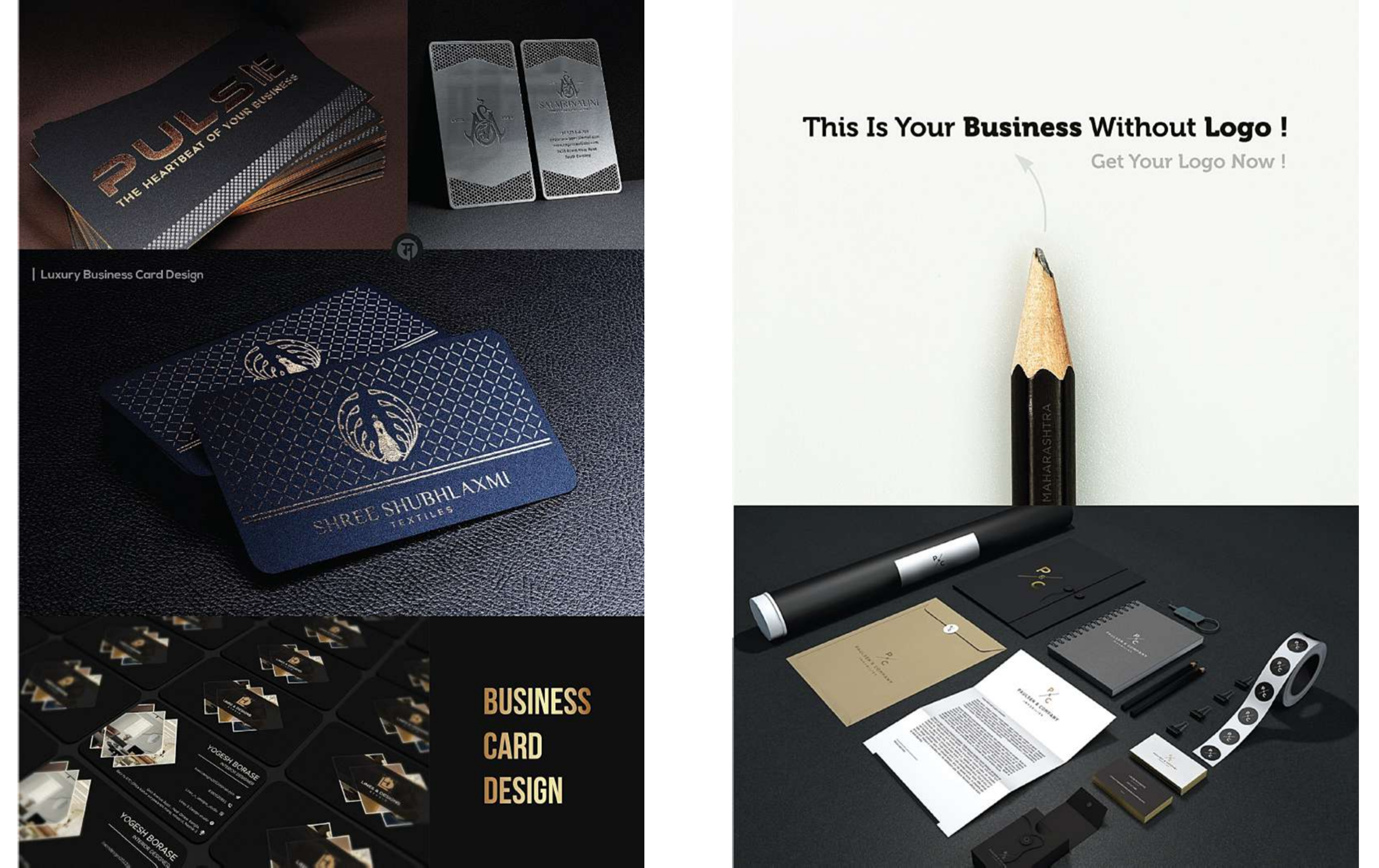Professional letterhead and business card design for corporate branding by Genesis Digitech