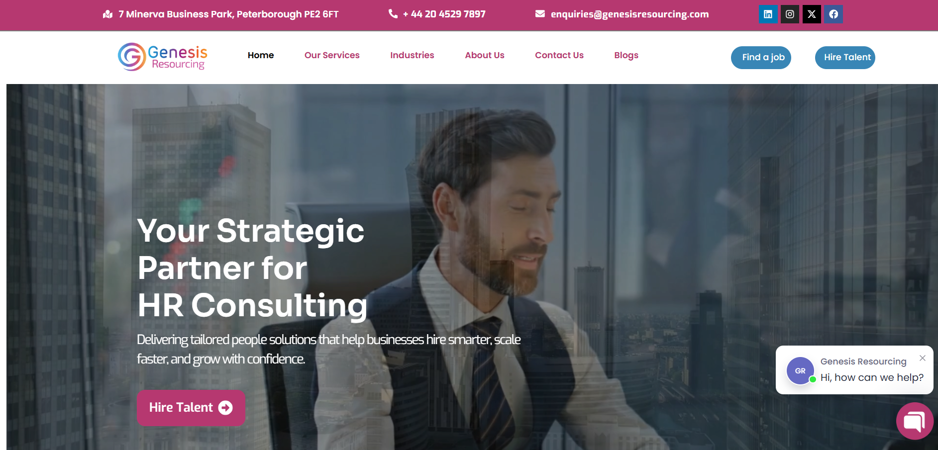 Genesis Digitech recruitment website design talent solutions platform