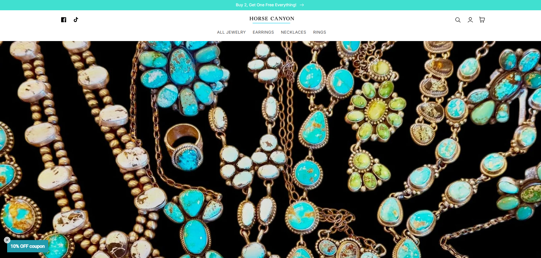 Genesis Digitech website design for The Horse Canyon showcasing modern jewellery eCommerce experience